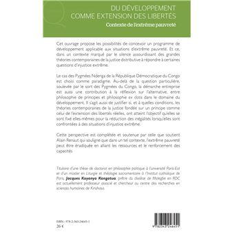 Du développement comme extension des libertés