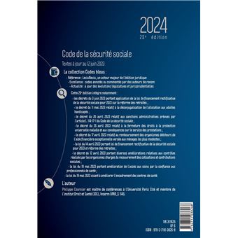 Code de la sécurité sociale 2024