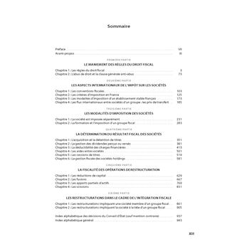 Fiscalite approfondie des societes