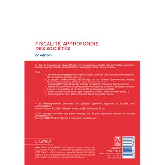 Fiscalite approfondie des societes