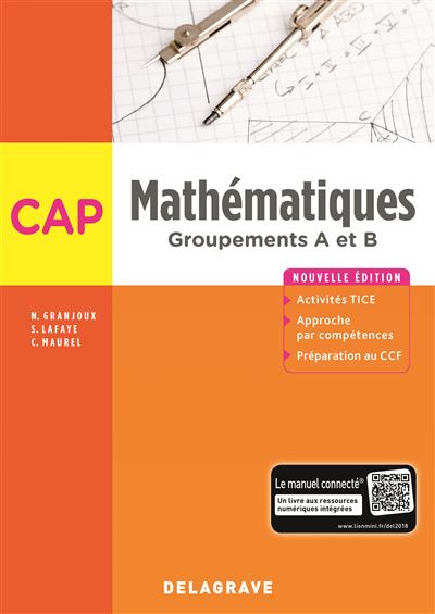 Mathématiques CAP Groupements A et B (2018) - Pochette élève