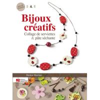 Bijoux creatifs. collage de serviettes et pates sechantes