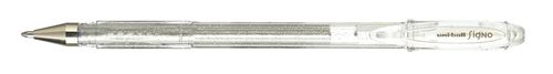 UNIBALL STYLO GEL ARGENT PAILLETE