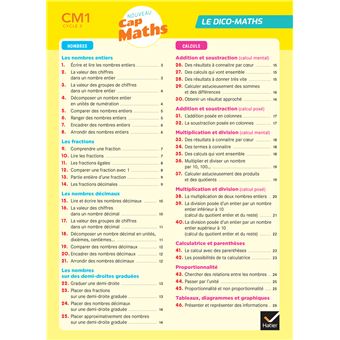 Cap Maths CM1 Éd. 2020 - Dico maths