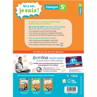 Ça y est, je sais ! Français 5e
