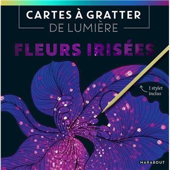 Cartes à gratter de lumière - Fleurs irisées