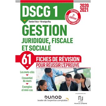 DSCG 1 Gestion Juridique, Fiscale Et Sociale - Fiches De Révision ...