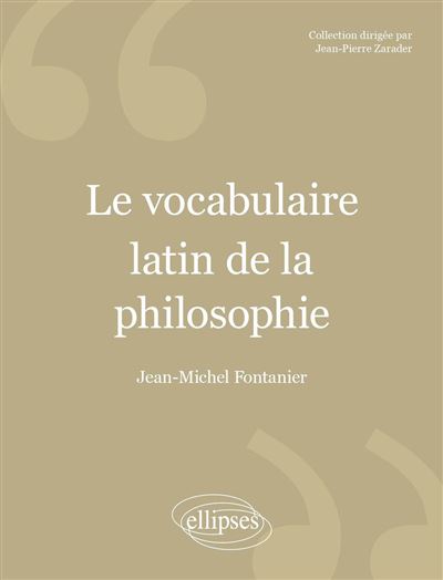 Vocabulaire latin de la philosophie