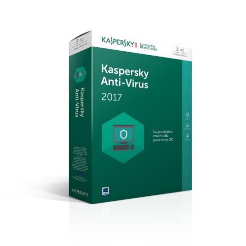 Kaspersky Antivirus 2017 3 Postes 1 An