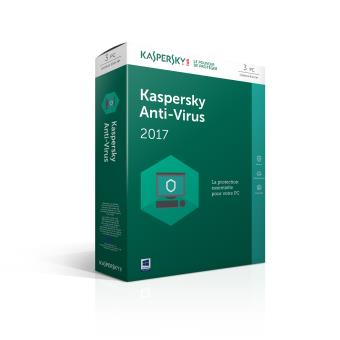 Kaspersky Antivirus 2017 3 Postes 1 An - 1