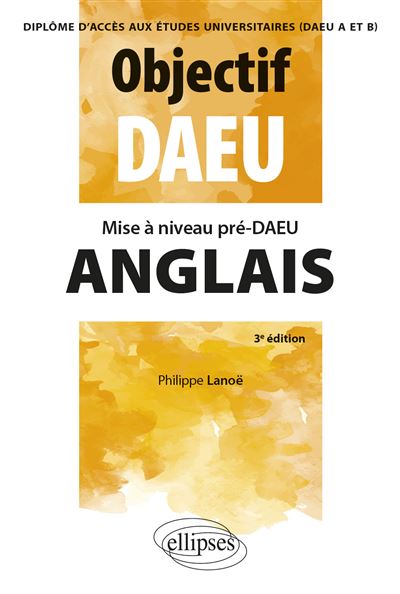 Mise à niveau Pré DAEU Anglais (DAEU A et B) - 2e édition
