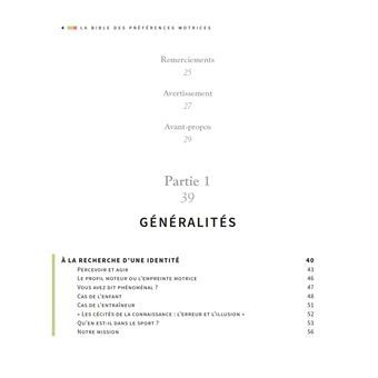 La bible des preferences motrices