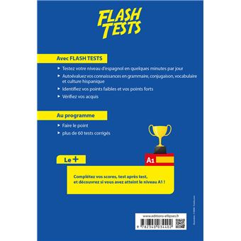 Espagnol. Flash Tests. Niveau A1. Testez votre niveau d'espagnol !