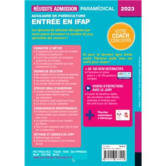 Réussite admission Entrée en IFAP - Auxiliaire de puériculture 2024