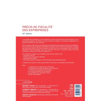 Précis de fiscalité des entreprises 2023 - 2024