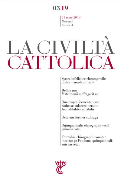 Civilta cattolica,2019-04