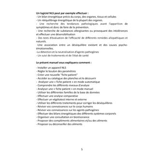 Manuel professionnel pour logiciels NLS de Biorésonance