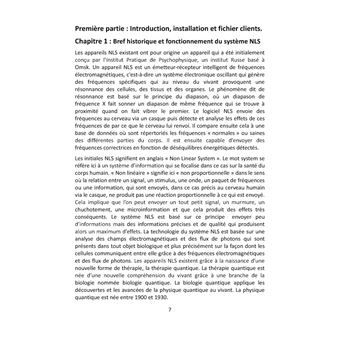 Manuel professionnel pour logiciels NLS de Biorésonance