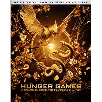 Hunger Games Hunger Games : La Ballade du serpent et de l'oiseau chanteur  Édition Limitée Steelbook Blu-ray 4K Ultra HD - Blu-ray 4K - Francis  Lawrence - Tom Blyth - Rachel Zegler 