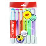 Pochette de 6 surligneurs Stabilo Swing Cool F52116