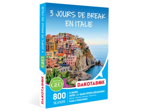 Coffret cadeau Dakotabox 3 jours de break en Italie