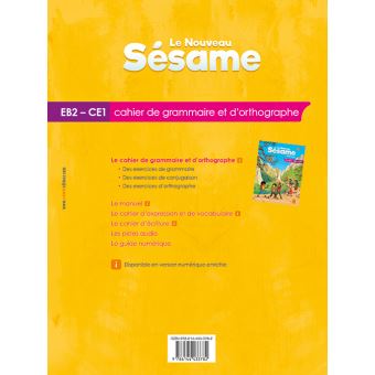 Le nouveau Sésame Cahier de grammaire et d'orthographe EB2-CE1