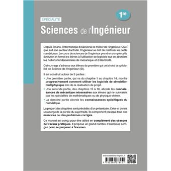 Spécialité Sciences de l'Ingénieur - Première