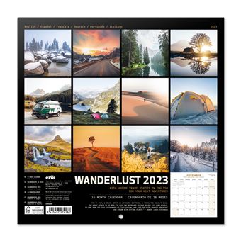 Calendrier mural 2023 Wanderlust