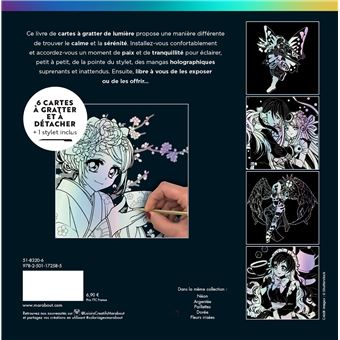 Cartes à gratter de lumière - Mangas holographiques