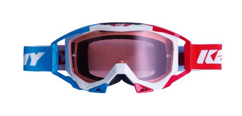 Lunettes de sport Kenny Titanium Taille S/M Blanches et Rouges et Bleues
