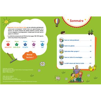 Sami et Julie Fin CP- CE1  5 histoires Spécial nature