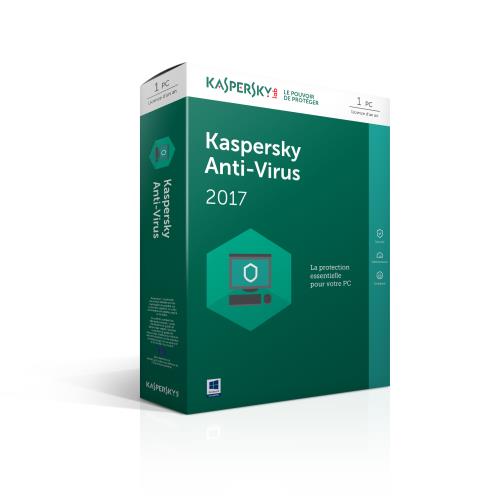 Kaspersky Antivirus 2017 1 Poste 1 An