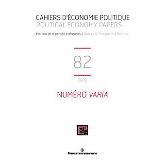 Cahiers d'économie politique n° 82