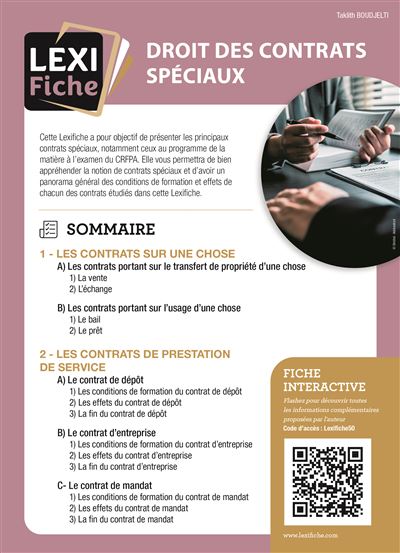 Droit des contrats spéciaux - Taklith Boudjelti - broché