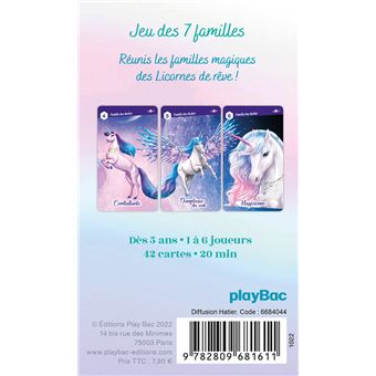 Licornes de rêve, jeu des 7 familles