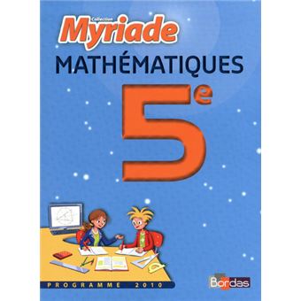 Maths 5e Myriade Manuel Petit Format 2010 Livre De L'élève Petit Format ...