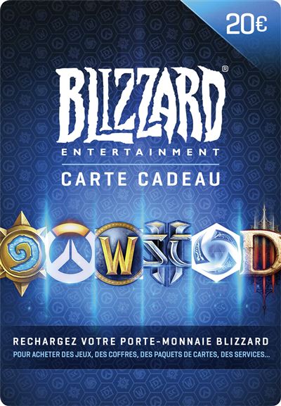 Code de téléchargement Carte Cadeau Blizzard Entertainment 20€