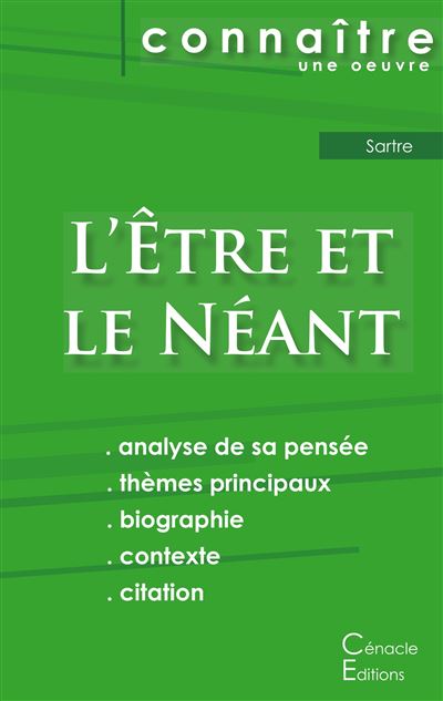 Fiche de lecture l etre et le neant de jean paul sartre anal