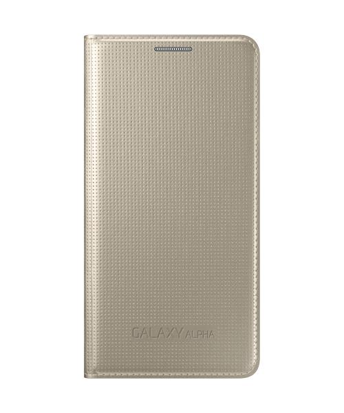 SAMSUNG FLIP COVER GALAXY ALPHA GOLD