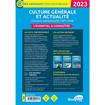 Culture générale et actualité – L'essentiel à connaître (Catégories A et B – Édition 2023)