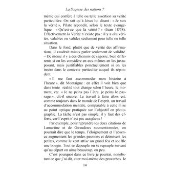 Sur les chemins de la sagesse