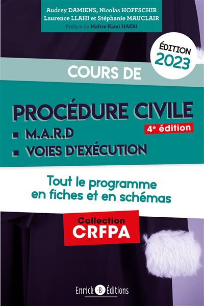 Cours de procédure civile et modes alternatifs de règlement des différends - Nicolas Hoffschir - broché