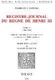 Registre-journal du règne de Henri III