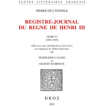 Registre-journal du règne de Henri III