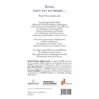 Ainsi, tout est en ordre...