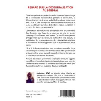 Regard sur la décentralisation au Sénégal