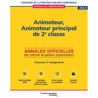 Animateur. Animateur principal de 2e classe 2023