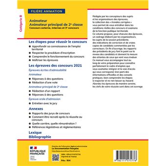 Animateur. Animateur principal de 2e classe 2023