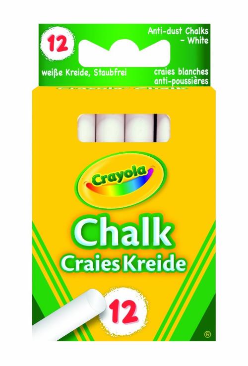 Set de 12 craies anti-poussières Crayola Blanches