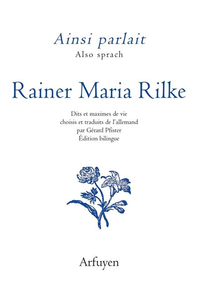 Ainsi parlait Rilke